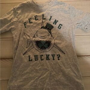 Feeling Lucky? Grey Graphic Kids T-Shirt